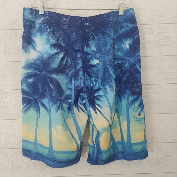 Corona Beer Board Shorts 36 Swim Trunks Palm Trees Ocean - Picture 5 of 10
